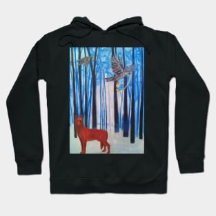 Lobo rojo Hoodie